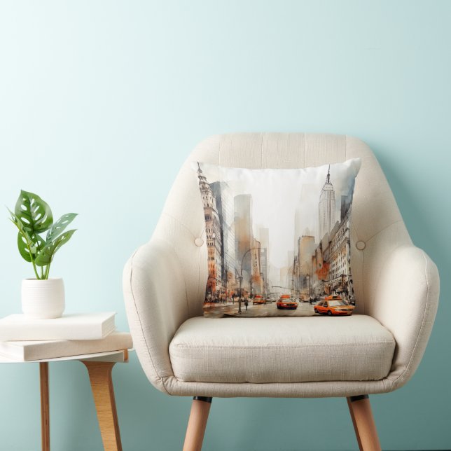 New York City Throw Pillow (Chair)