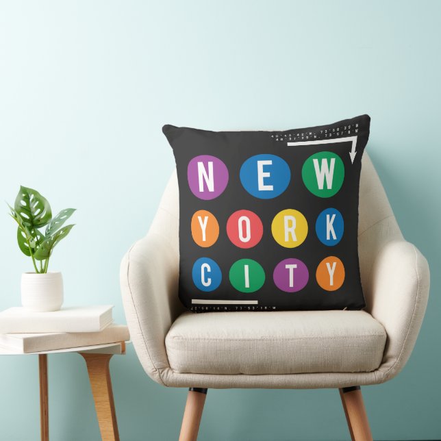 New York City Throw Pillow (Chair)