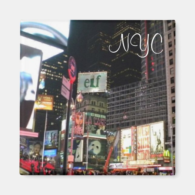 New York City Times Square City Photo Magnet (Front)