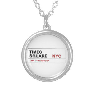 New York City Times Square Silver Plated Necklace