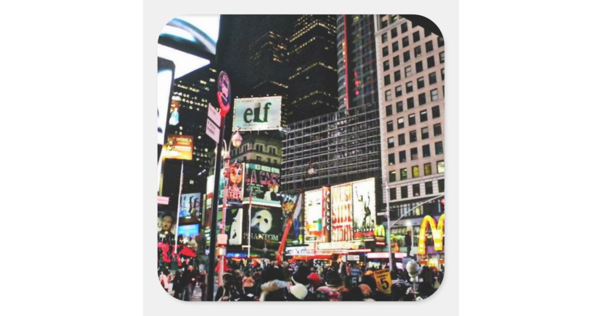 Times Square Sticker New York City Times Square Sticker | Zazzle