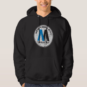 New York City Transit Subway Train Retro New York Hoodie