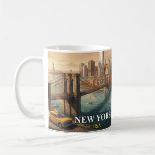 New York City Travel Brooklyn Bridge Coffee Mug
