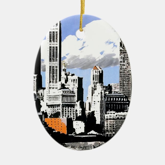 New York City Travel Ceramic Ornament (Front)