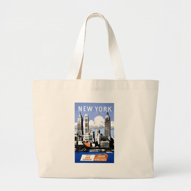 New York City Travel Large Tote Bag (Front)