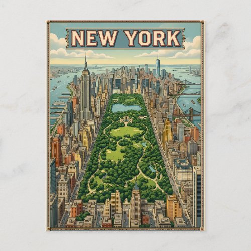 New York City travel postcard