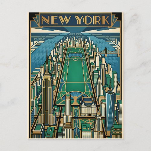 New York City travel postcard