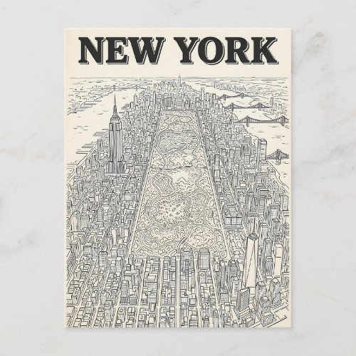 New York City travel postcard