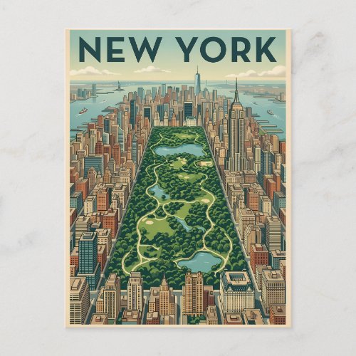 New York City travel postcard