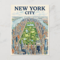 New York City travel postcard