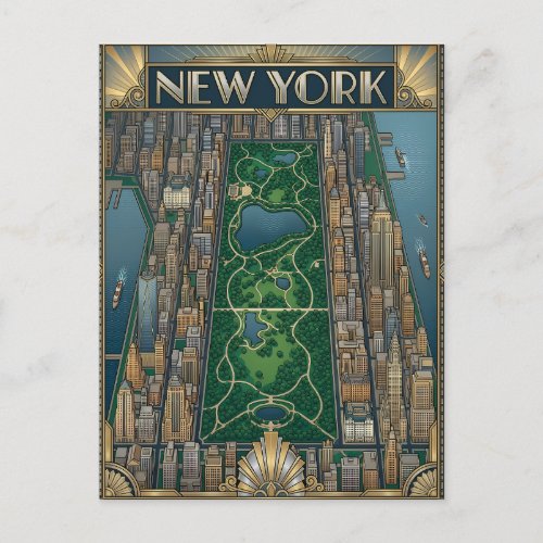New York City travel postcard