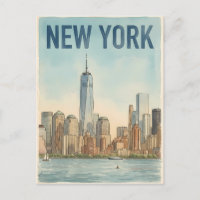 New York City travel postcard