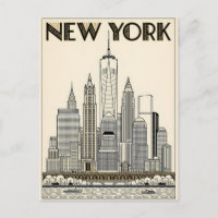 New York City travel postcard