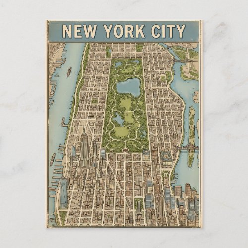 New York City travel postcard