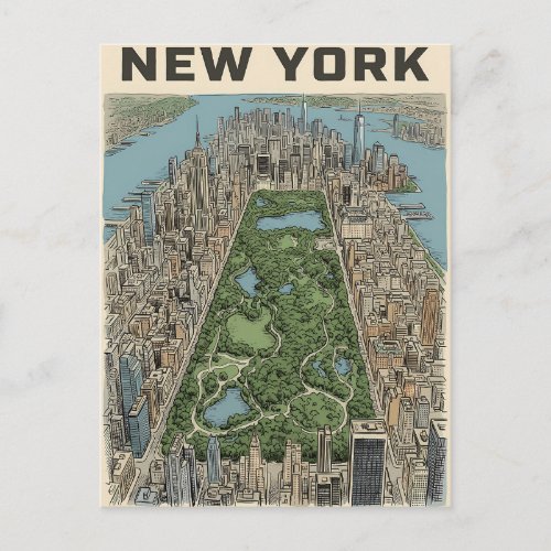 New York City travel postcard