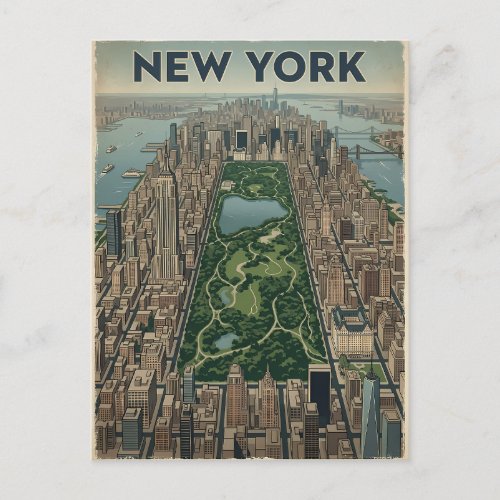 New York City travel postcard