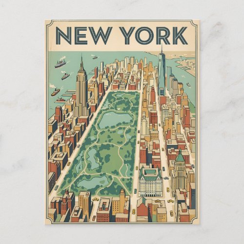 New York City travel postcard