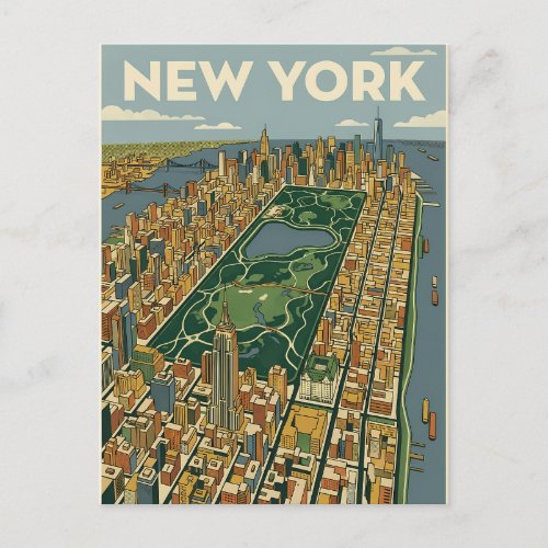 New York City travel postcard