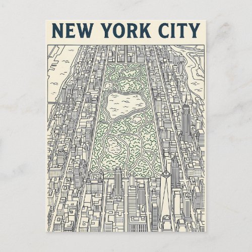 New York City travel postcard