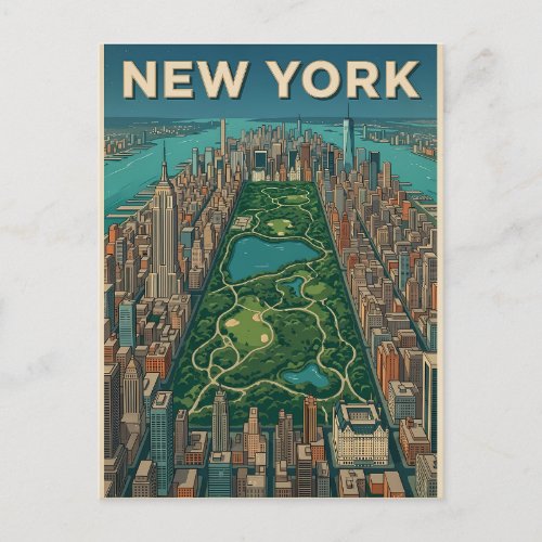New York City travel postcard
