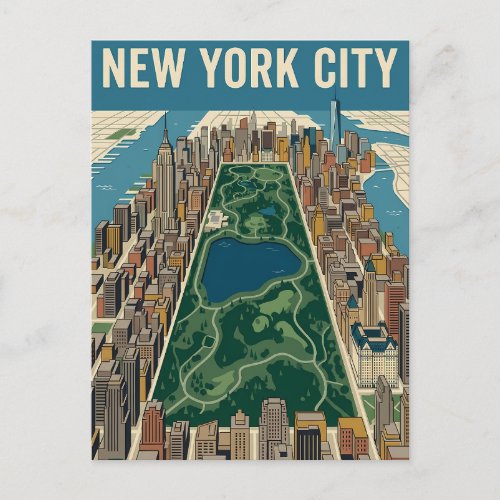 New York City travel postcard
