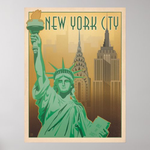 New York City Travel Poster  NYC New York