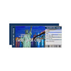 New York City Trip Surprise Boarding Pass Card