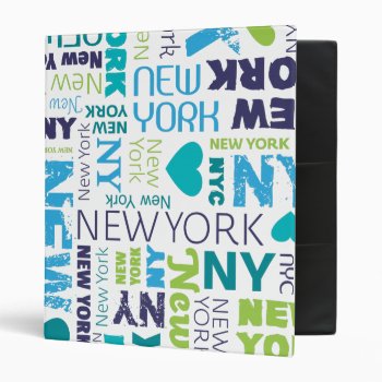 New York City Typography Photo Album Binder by designalicious at Zazzle