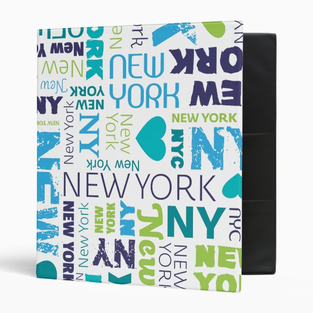 New York city typography photo album binder (Front/Inside)