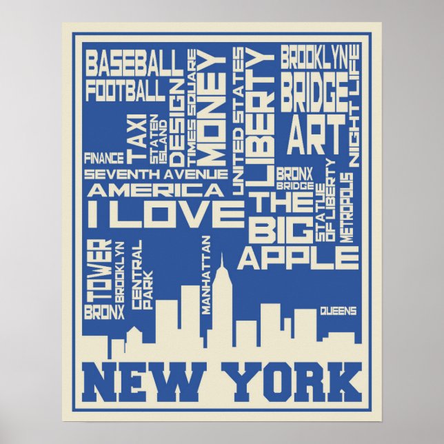 New York City Typography Poster (Front)