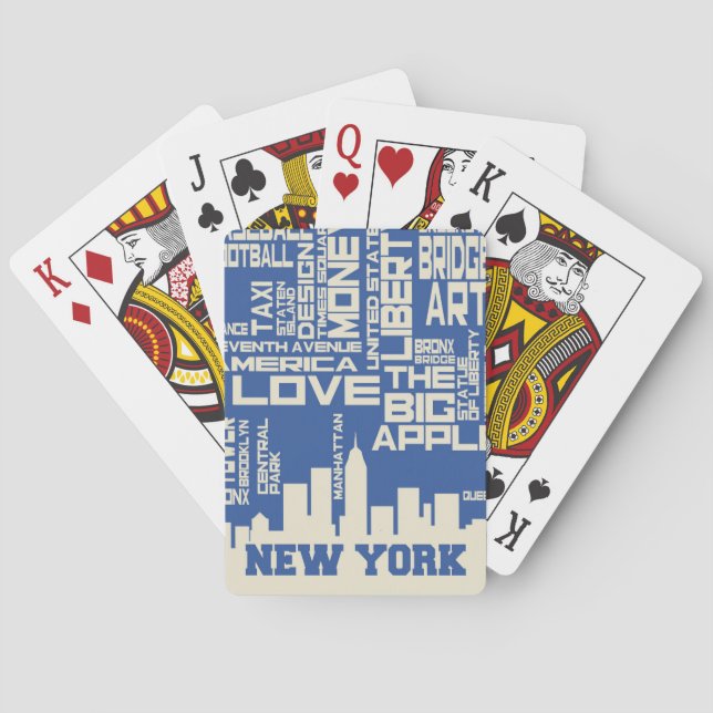 New York City Typography Poster Poker Cards (Back)
