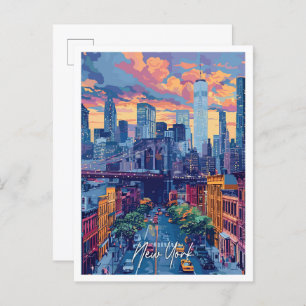 New York City United States Art Vintage Travel Postcard