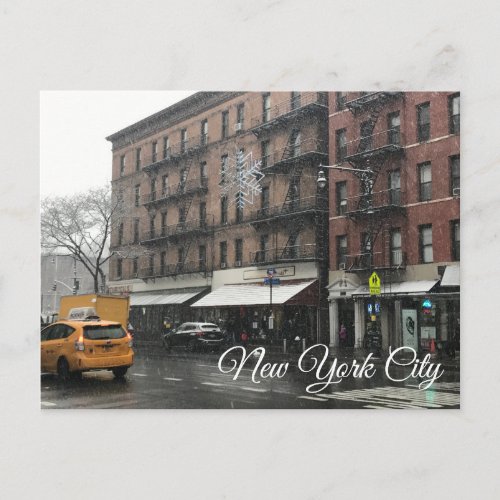 New York City Upper West Side Snow Photography Postcard