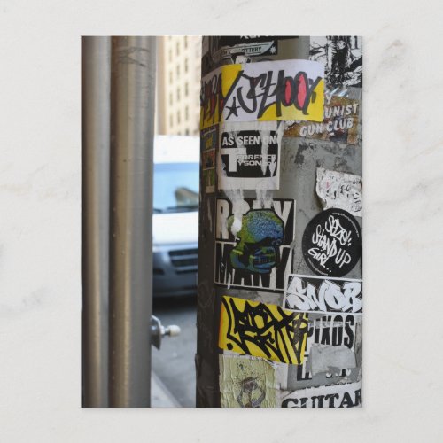 New York City Urban Graffiti Street Art Photograph Postcard
