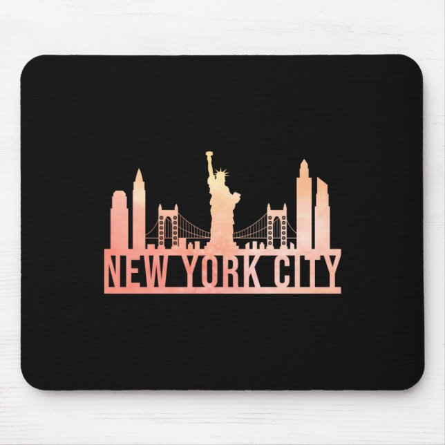 New York City Usa Cityscape Skyline Funny Gift _1  Mouse Pad (Front)
