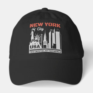 New York City USA Skyline Landmark Travel Graphic Hat