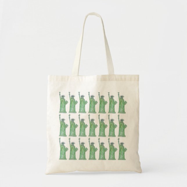 New York City Vacation NYC Statue of Liberty Tote Bag (Front)