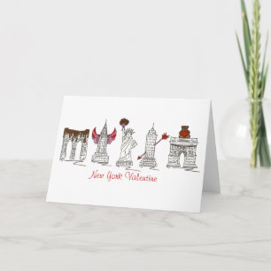 New York City Valentine Love NYC Valentine's Day Holiday Card