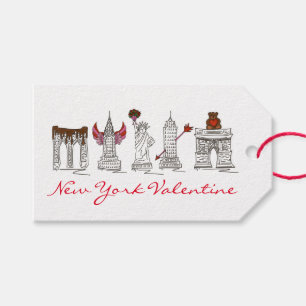 New York City Valentine NYC Landmarks Gift Tag