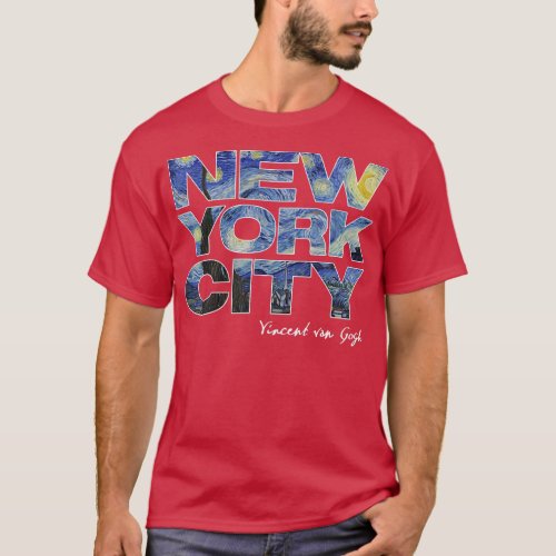 New York City Van Gogh Starry Night Art Vincent Va T_Shirt