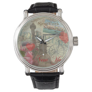 New York City Vintage Liberty Skyline Symbol Art Watch
