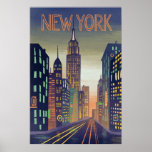New York City Vintage Style Travel Poster at Zazzle