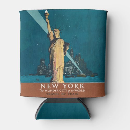 New York City Vintage Travel Poster Tote Can Cooler