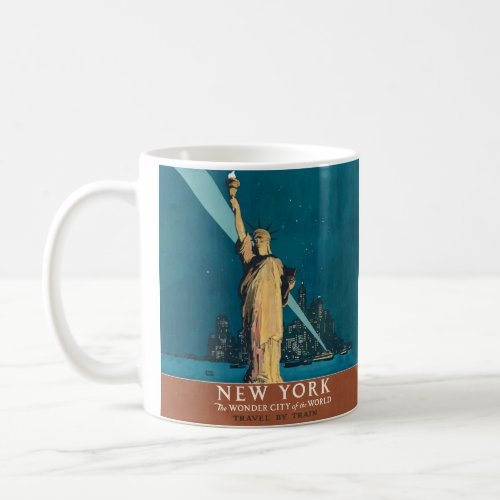 New York City Vintage Travel Poster Tote Coffee Mug