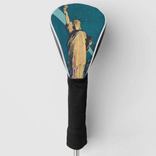 New York City Vintage Travel Poster Tote Golf Head Cover