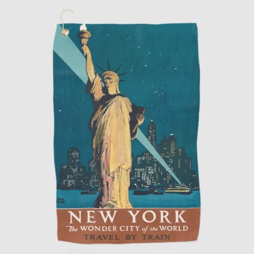New York City Vintage Travel Poster Tote Golf Towel