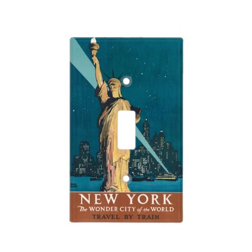 New York City Vintage Travel Poster Tote Light Switch Cover