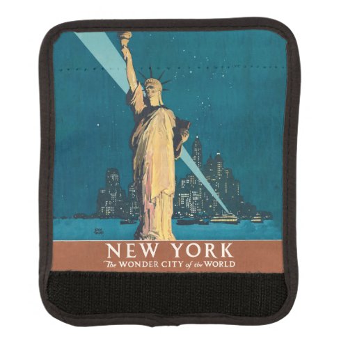New York City Vintage Travel Poster Tote Luggage Handle Wrap