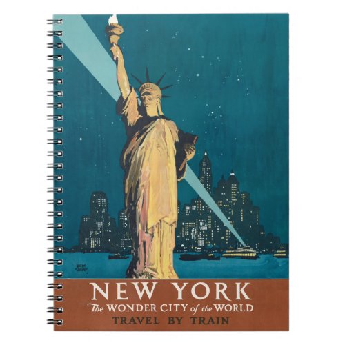 New York City Vintage Travel Poster Tote Notebook