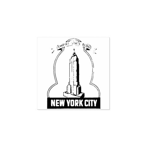 New York city vintage travel retro rubber stamp